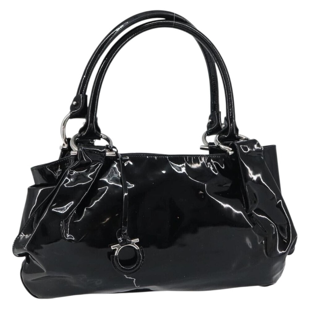 Salvatore Ferragamo Gancini Tote Patent leather